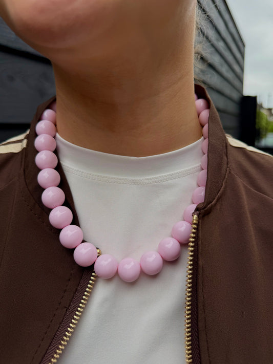 Mila Parel Ketting Lichtroze