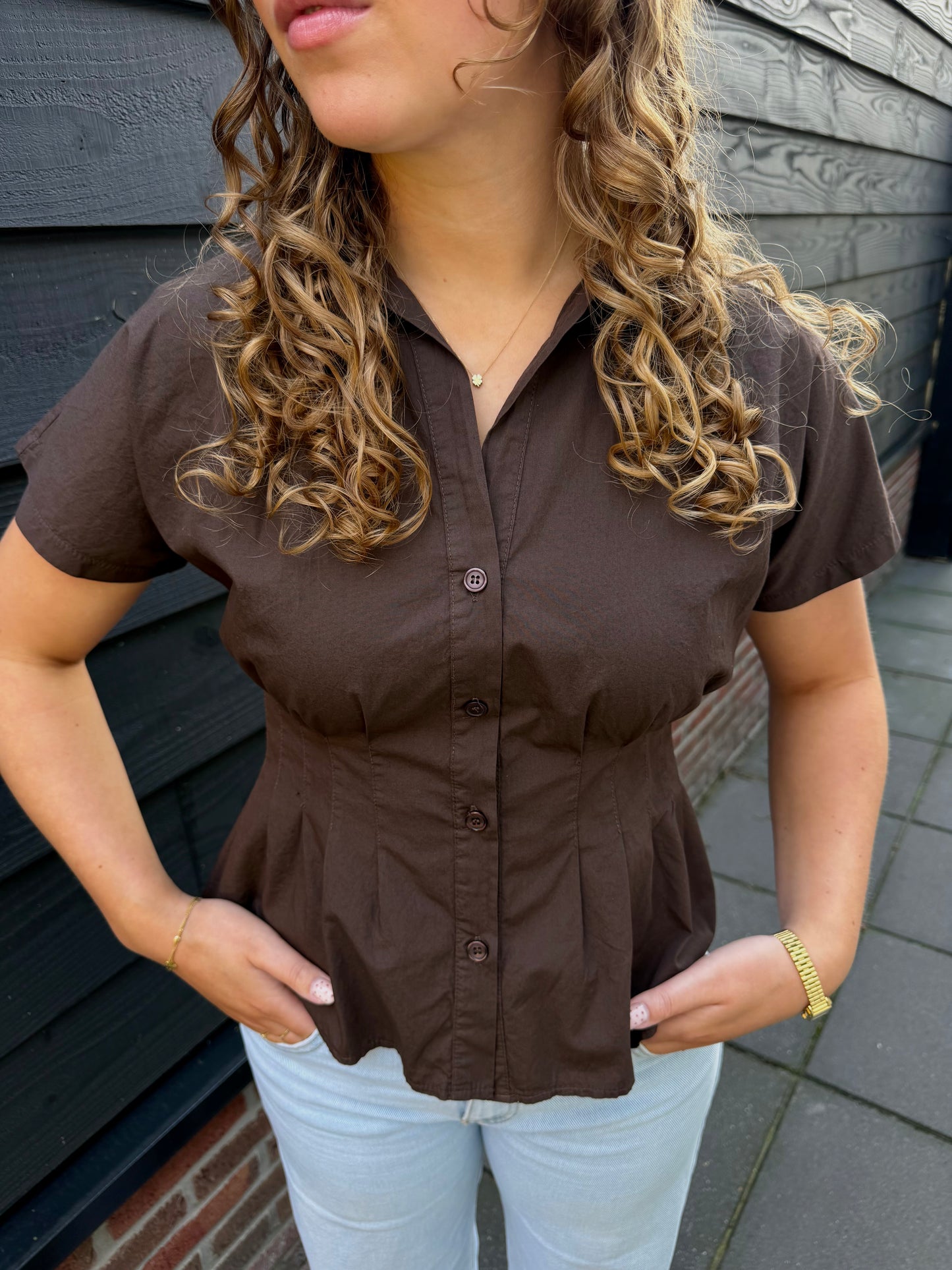 Hannah Blouse Bruin