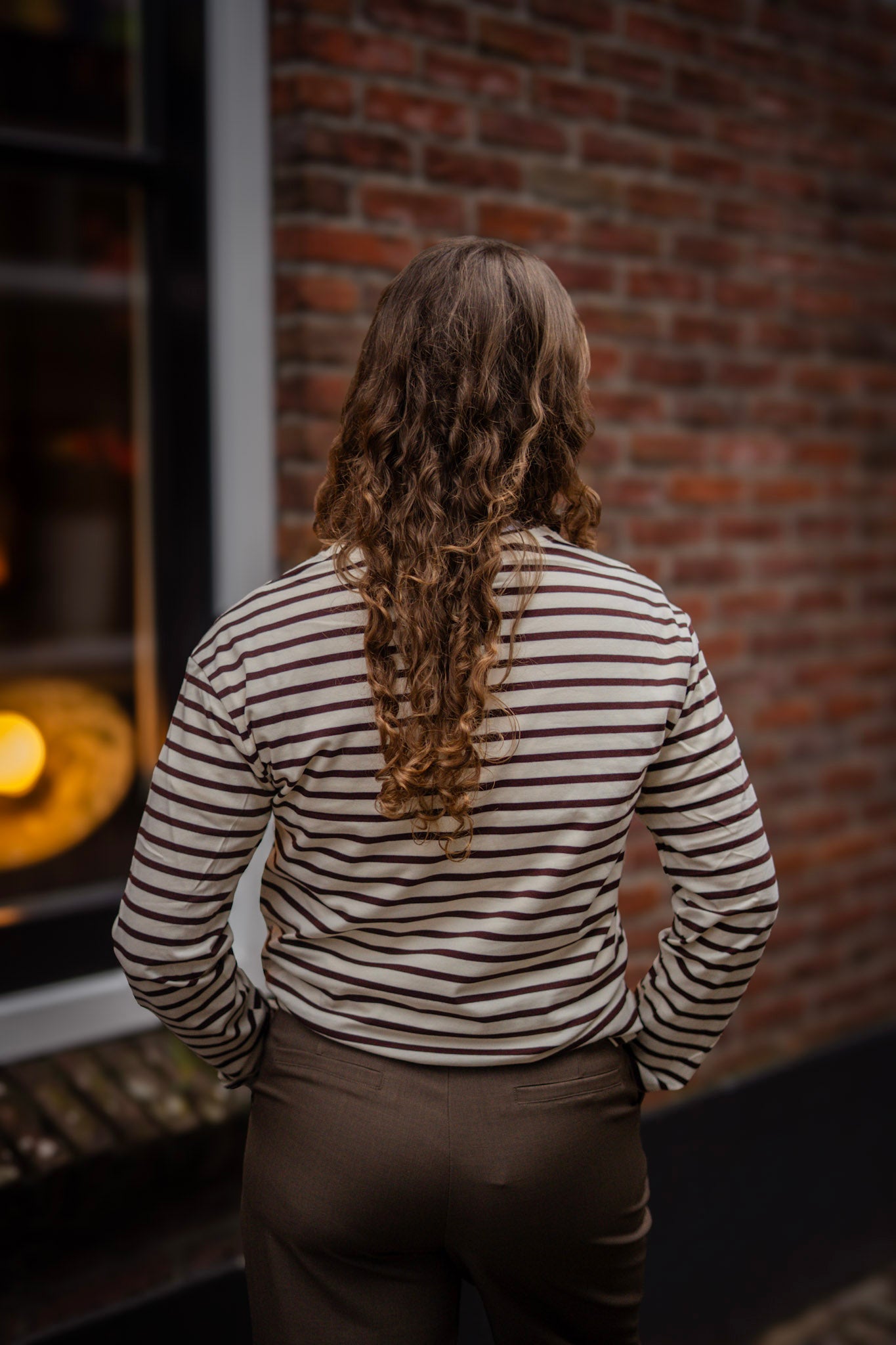 Lola Longsleeve Bruin Gestreept
