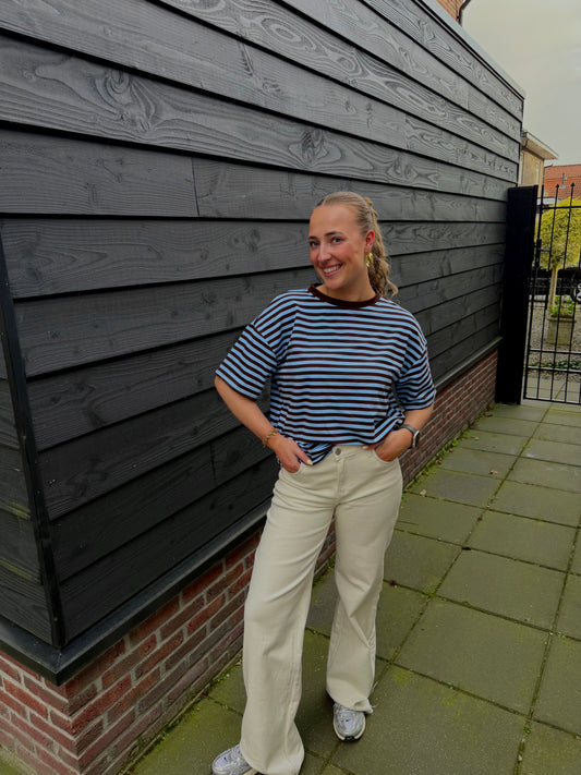 Ine Gestreept T-shirt